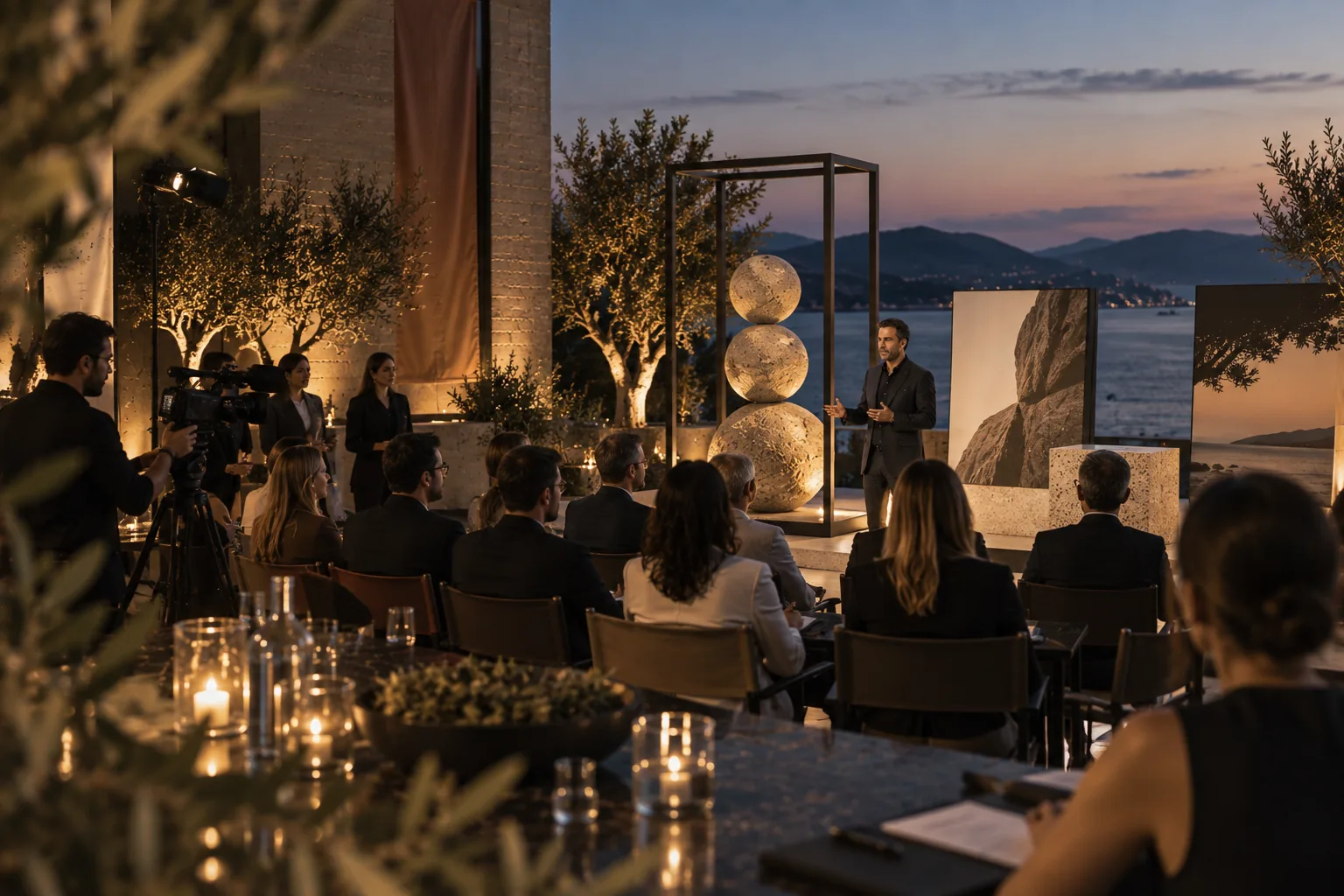 An evening brand event by the sea